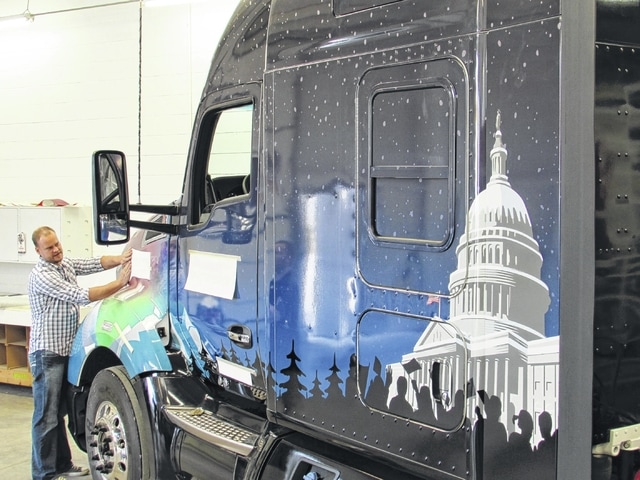 Capitol Tree truck wrapped in Plain City